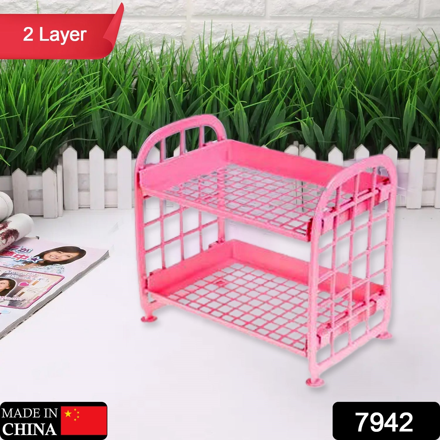 7942 2Layer Foldable Plastic Small Storage Shelf, Bathroom Shelves Shower Candy Corner Rack Kitchen Shelf Organizer 7942 2Layer Foldable Plastic Small Storage Shelf, Bathroom Shelves Shower Candy Corner Rack Kitchen Shelf Organizer